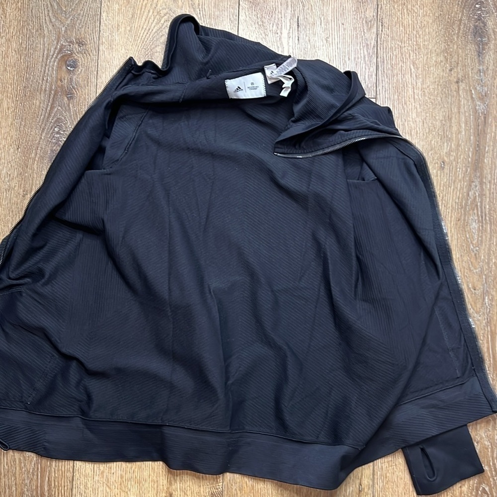 Adidas x Reigning Champ Black Ribbed Hoodie Size M - Picture 5 of 8